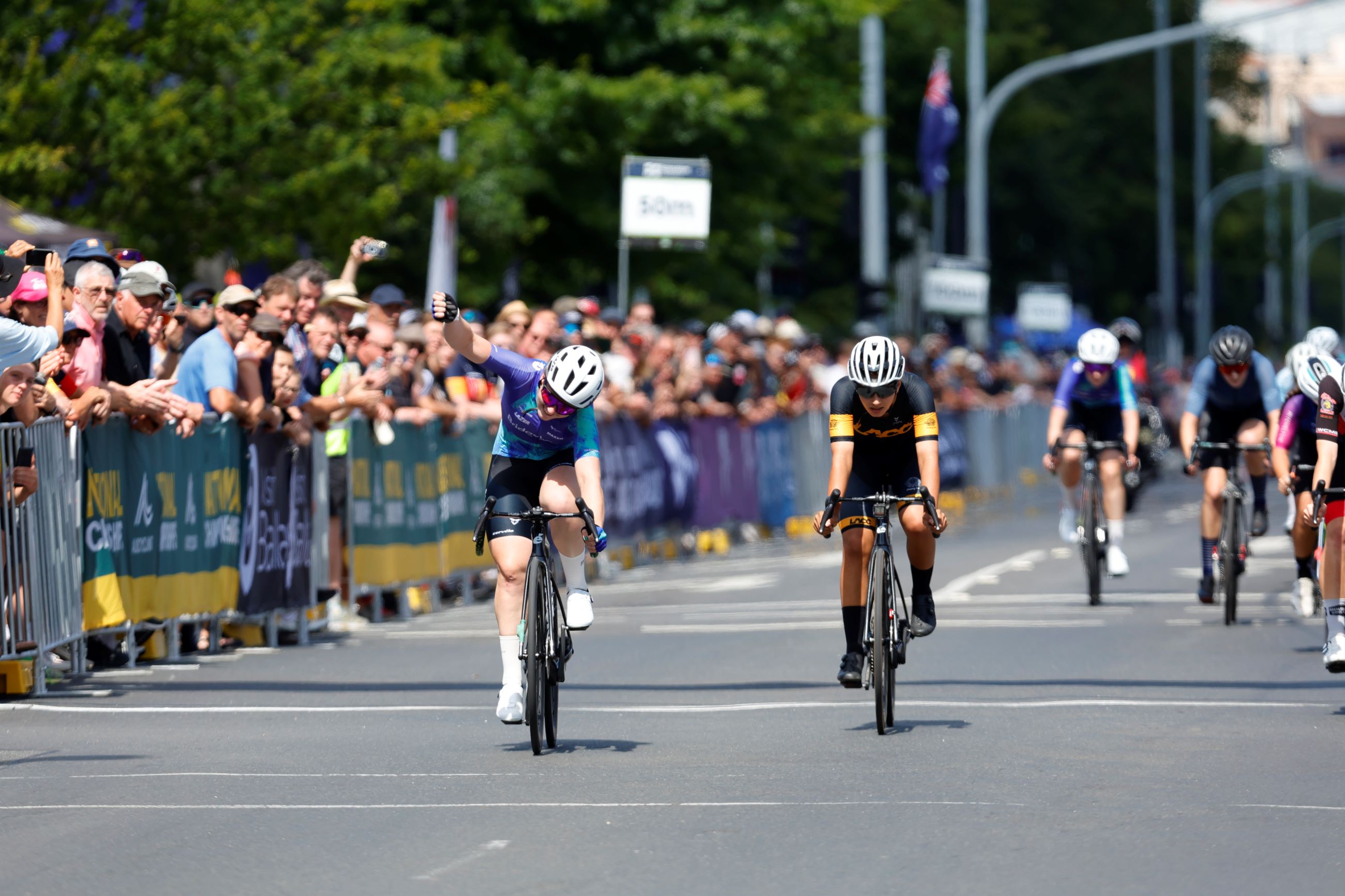 Nicole Duncan wins the 2024 U19 junior women's criterium national championship